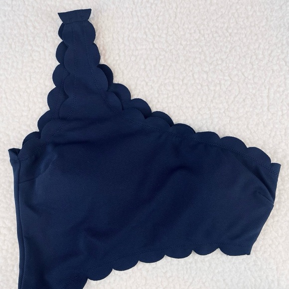 VICTORIA’S SECRET • Navy Blue Scallop Trim One Shoulder One-Piece Swim Dress - Picture 5 of 16